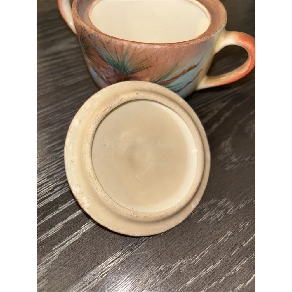 Hand Painted Sugar‎ Bowl Vintage Made USA